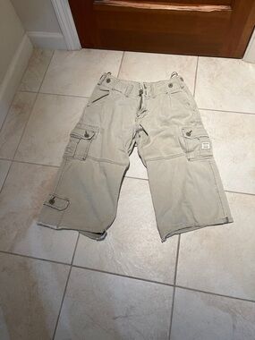 Abercrombie & Fitch Khaki Cargo Cropped Jeans